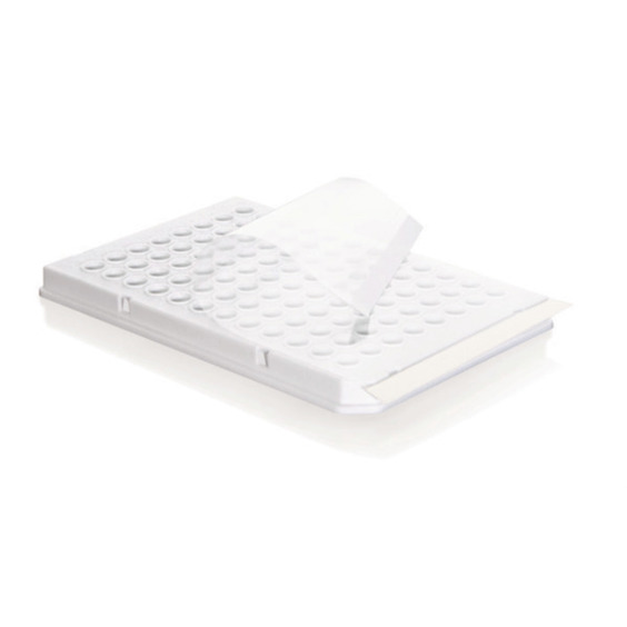 Brand 96-Well PCR-Platten - Halber Rahmen, Low Profile, Weiß, 0,15 ml, Cut Corner