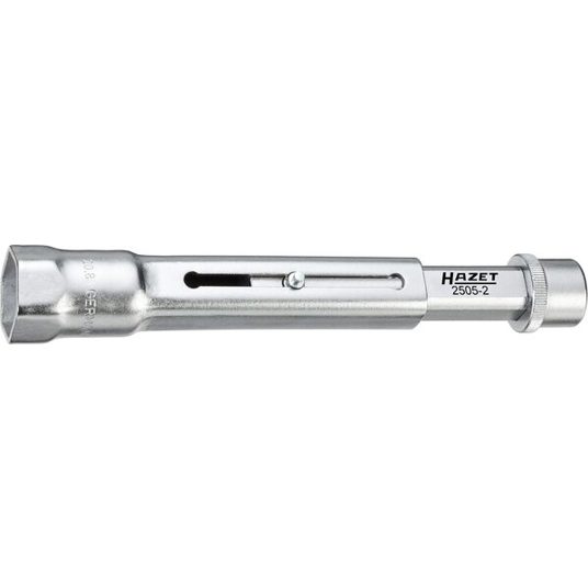 HAZET Zündkerzen Schlüssel 2505-2 – 3/8 Zoll (10 mm) Vierkant, Hohl, Außen Sechskant Profil, SW 20,8 mm, 13/16″