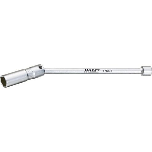 HAZET Zündkerzenschlüssel 4766-1 - 3/8 Zoll (10 mm) Vierkant, hohl, mit Außen-Sechskant-Profil, SW 16 mm, 5/8″