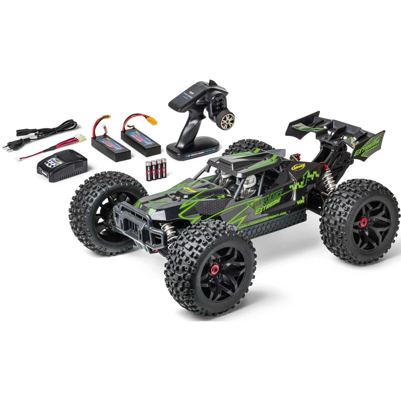 Carson RC Virus 4S Brushless Buggy - Extreme 1:8 XL RTR, 2.4GHz
