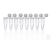 PCR-Gefäße für qPCR - 0,2 ml, 8er Pack mit anhängendem Deckel - Standardqualität, VE=120
