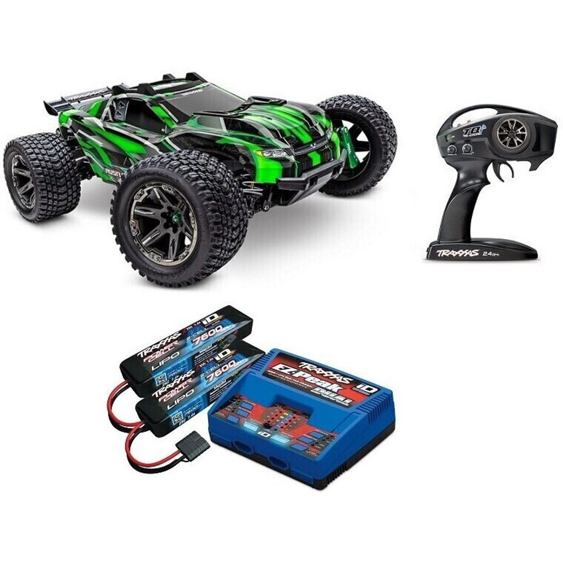 Traxxas RC Rustler 4x4 VXL - Ultimate Brushless Truck in Grün