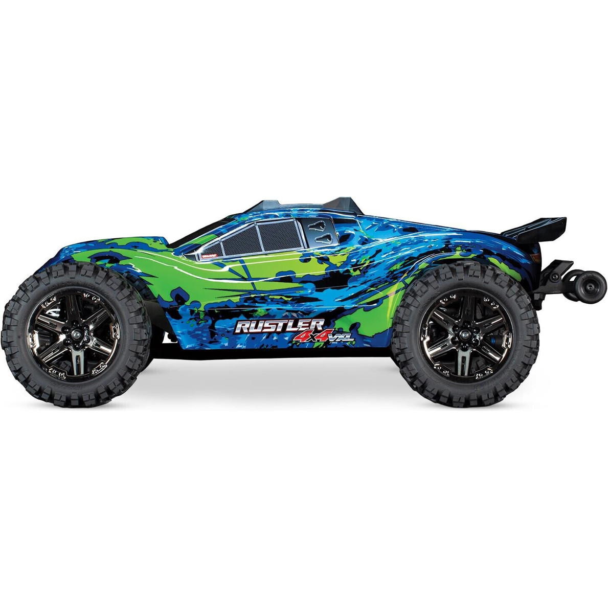 Traxxas Rustler 4x4 VXL - Blue/Green (266586) | Hochleistungs-RC-Offroad-Modell