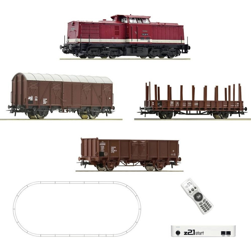 Roco H0 Digitalset z21start - Diesellok BR 110 mit DR Güterzug (5110009)