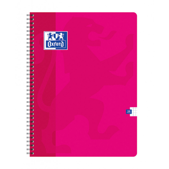 Spiralheft Notizbuch in Pink, Orange und Blau - Oxford