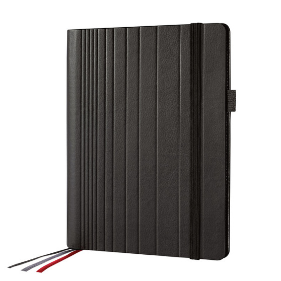 Business Organiser Conceptum Flex A5 - Schwarz - 3 Schienen ohne Inhalt - Kunstleder