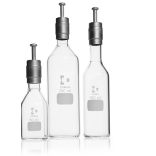 DURAN Kulturflasche 200 ml mit geradem Rand für Kapsenberg-Kappen