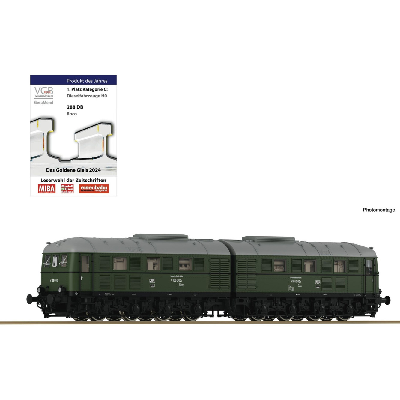 Roco H0 Dieselelektrische Doppellok V 188 002 der Deutschen Bahn (78118)