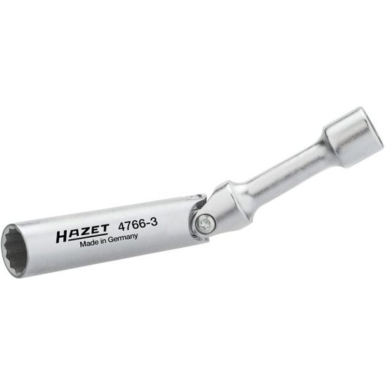 HAZET Zündkerzenschlüssel 4766-3 | 3/8" (10 mm) Vierkant | Hohles Doppelsechskant-Profil | SW 14 mm