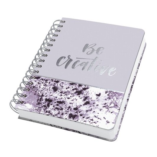 SIGEL Jolie® Spiral-Notizbuch - Hardcover A5 - Dotted - Violett/Weiß - 240 Seiten