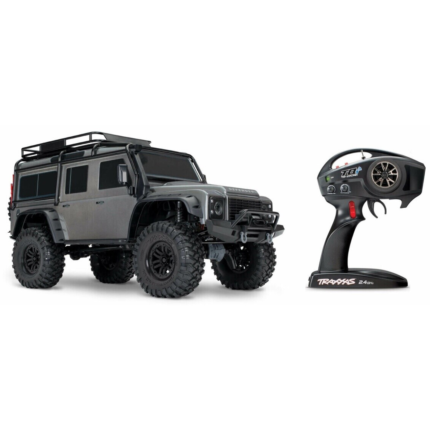 Traxxas TRX-4 LR Defender 1:10 Crawler RTR - Brushed, Clipless, ohne Akku & Ladegerät - Silber (TRX82256-4-SLVR)
