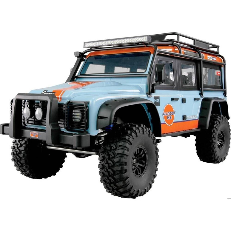 Amewi Land Rover Defender Allrock H8 1:8 Scale Crawler - Blau/Orange (22690)
