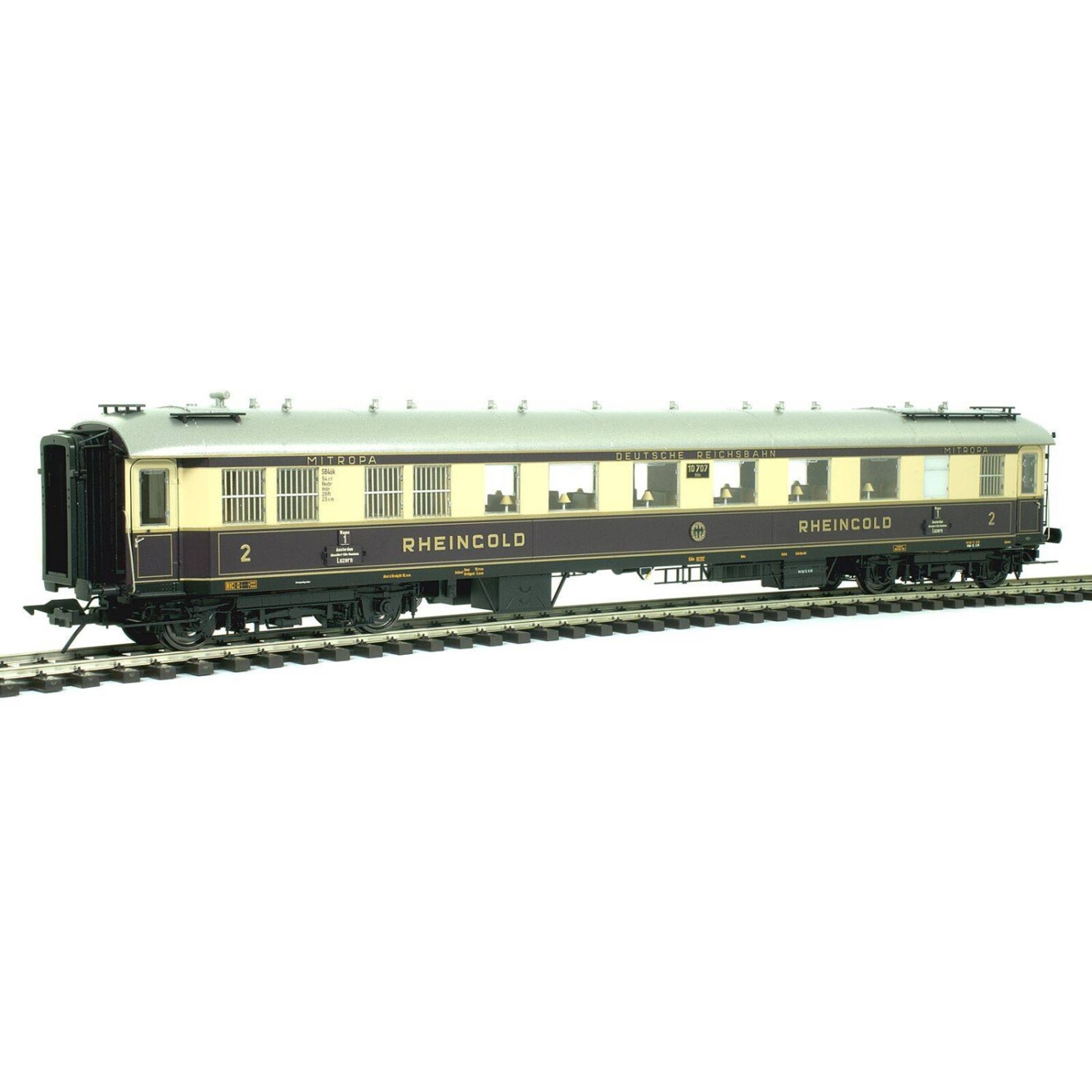 Lenz Wagen-Set Rheingold mit Gepäckwagen - Epoche II - 5 Teile (41290-01)