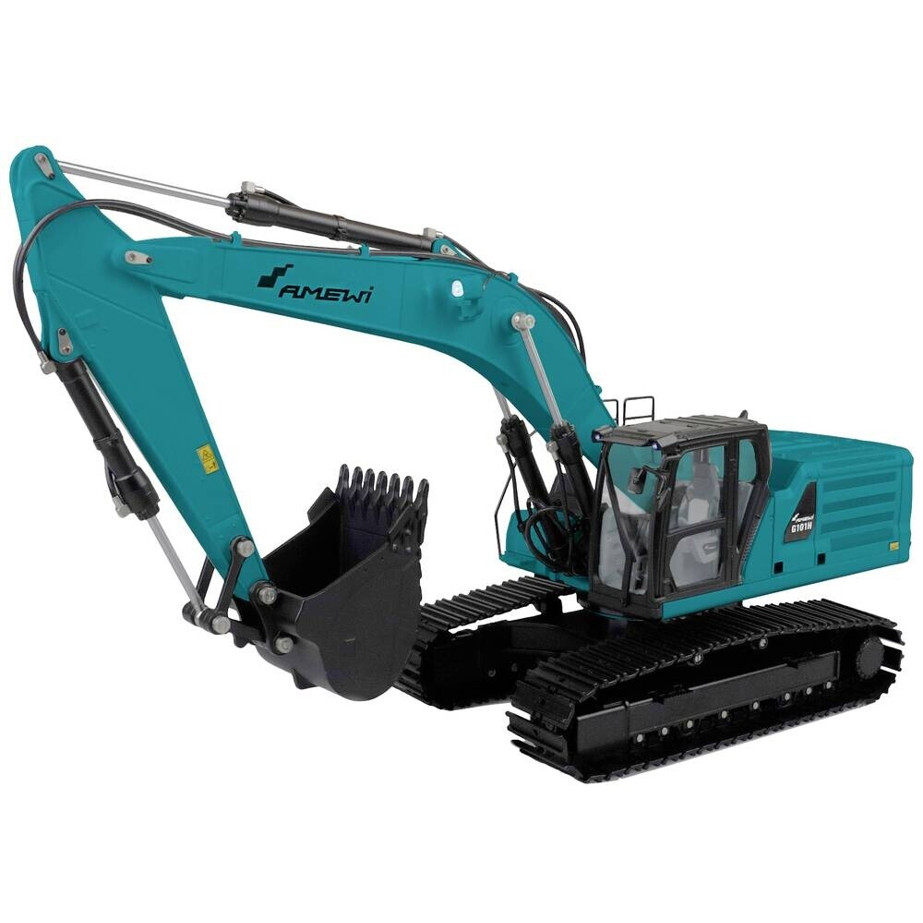 Amewi V2 Vollmetall 1:16 Hydraulikbagger - RC Ferngesteuert RTR - Benzinbetrieb (G101H)